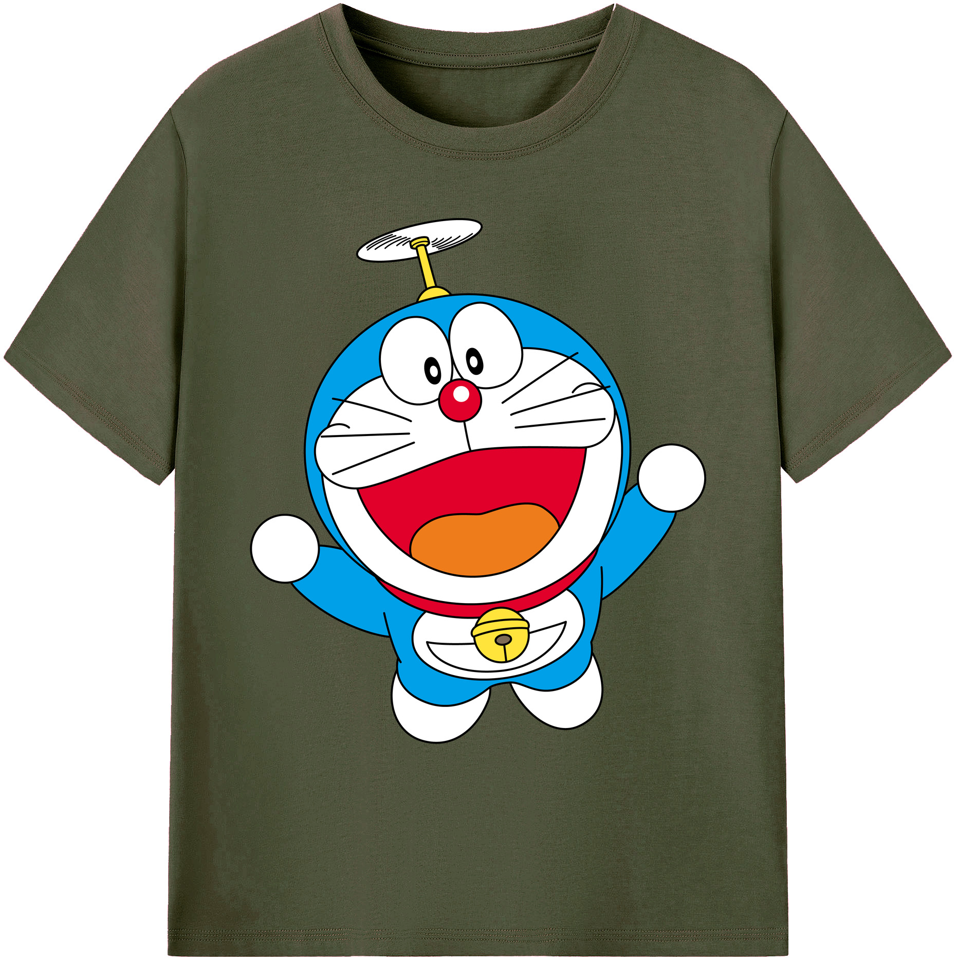 （画像用） ドラえもん Doraemon 綿100％ メンズ半袖Tシャツ｜肌触りやわらか＆通気性